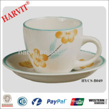 Elegance Tea Cup Saucer / High quality Ceramic Mugs / Drum Shape Decal Cups Saucers